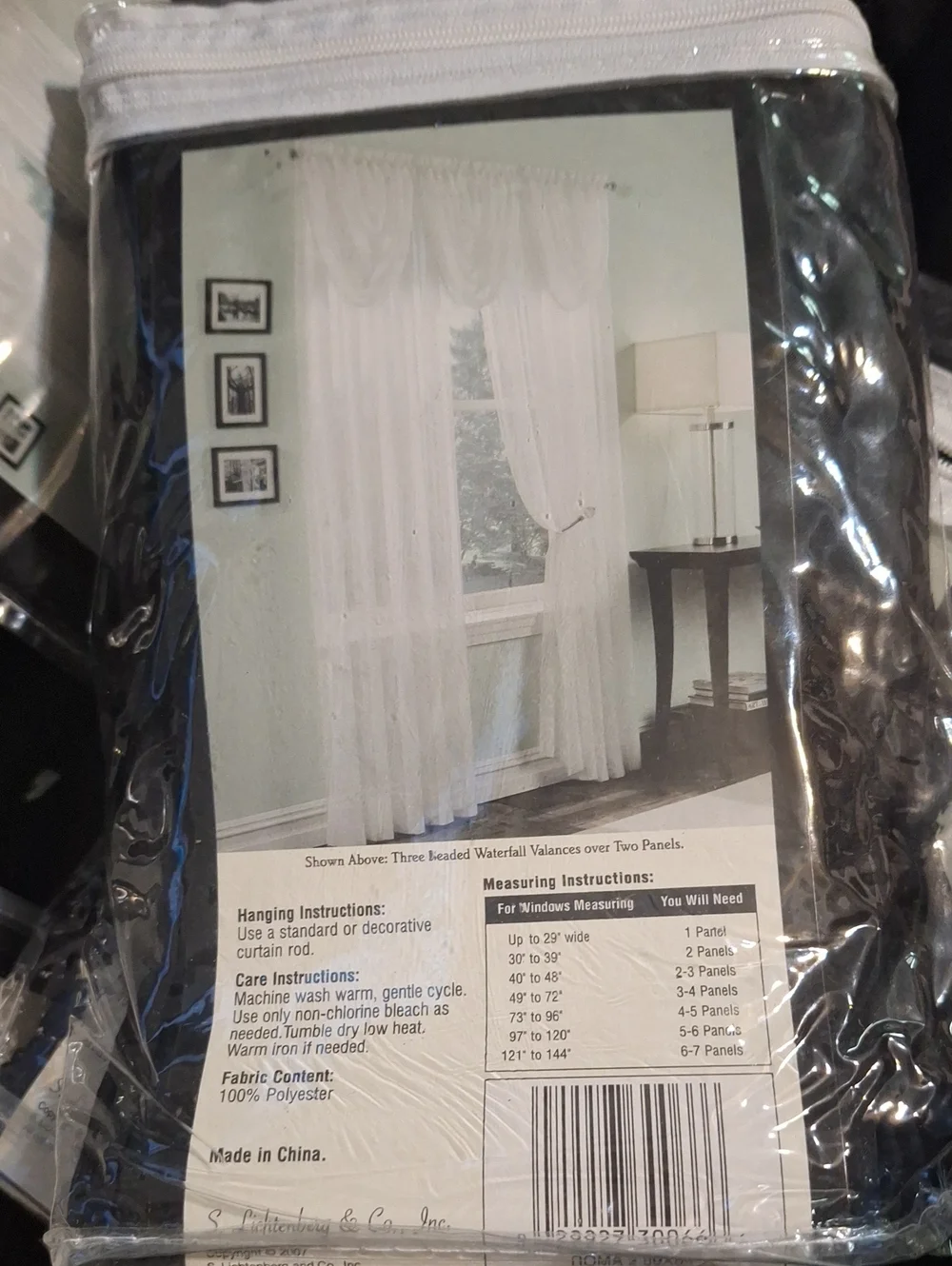 6 NEW Black Sheer Curtain Panels~Roman II~One Panel Each~6 Total~59x84 - Picture 6 of 7